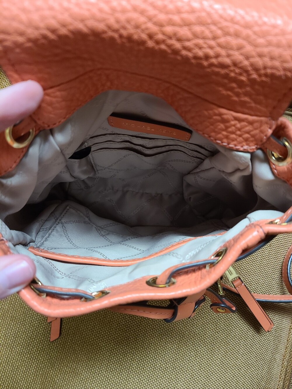 Michael Kors Coral Leather Mini Backpack - Picture 9 of 9
